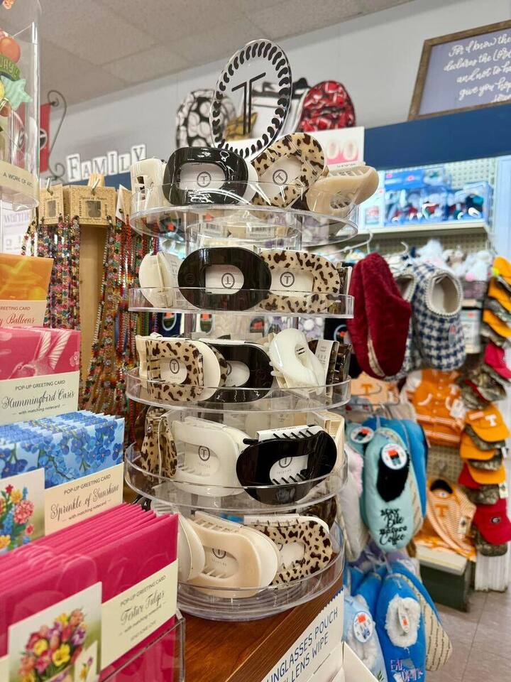 A rack of Teleties hair ties in assorted colors